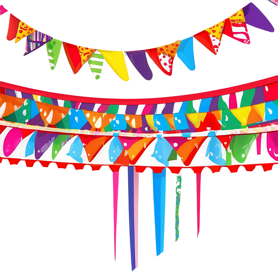 Festive Fun Party Streamers Png 06282024