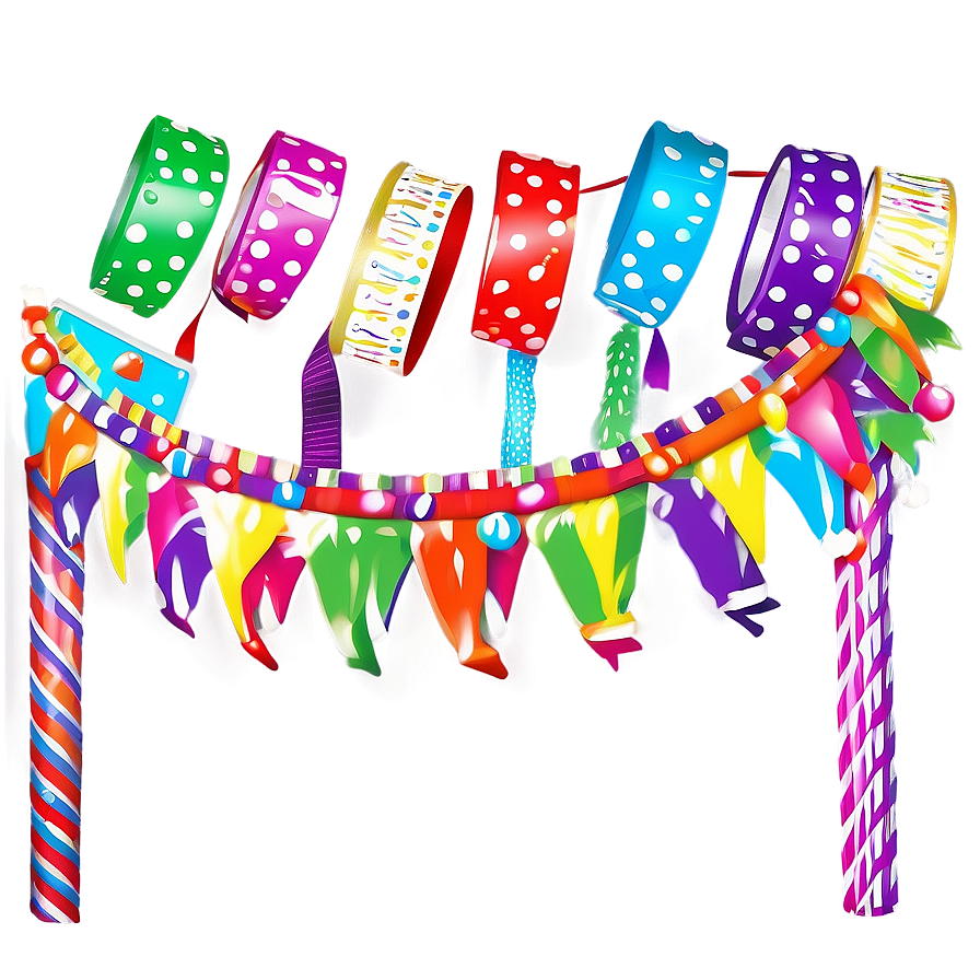 Festive Fun Party Streamers Png Naa21