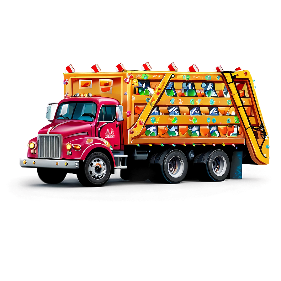 Festive Garbage Truck Png Gut81