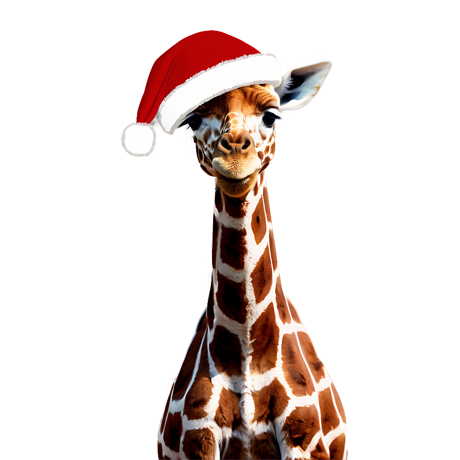 Festive Giraffe With Hat Png Pyh