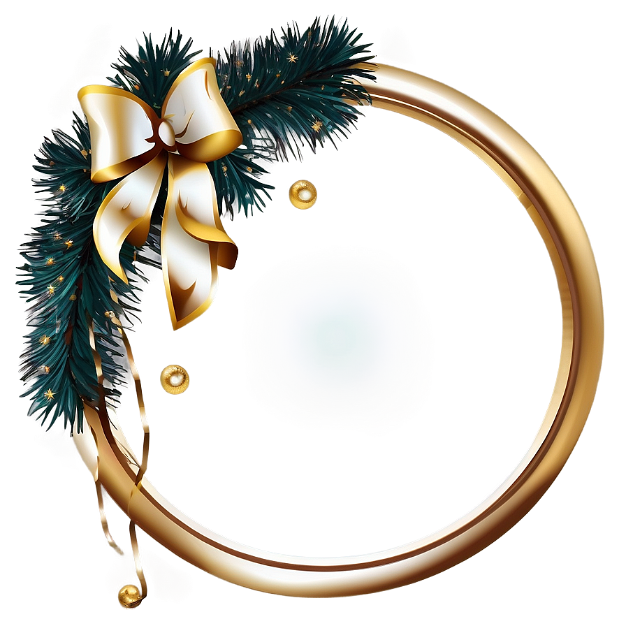 Festive Gold Circle Frame Png Unq