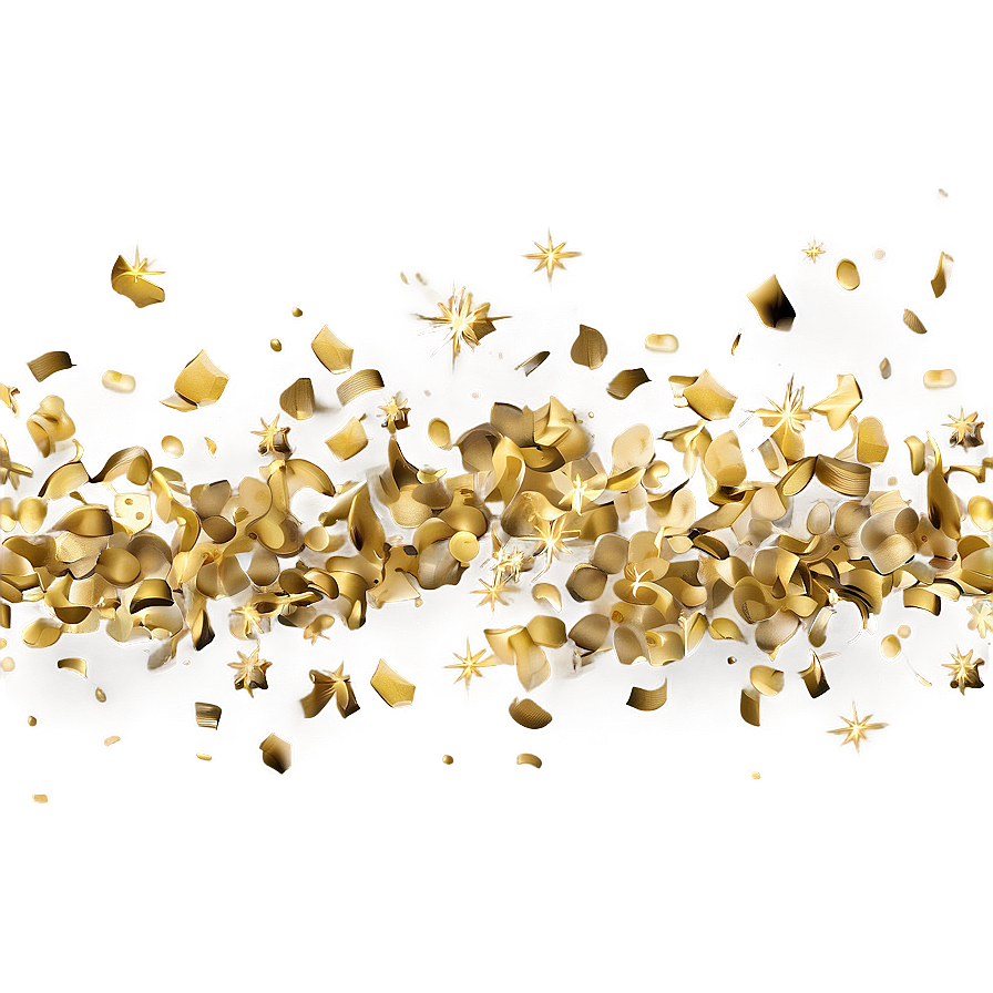 Festive Gold Confetti Png Kth25