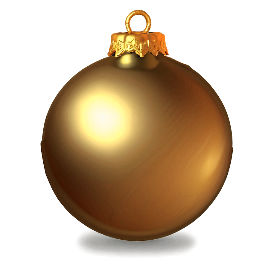 Festive Gold Ornament For Christmas Png 46