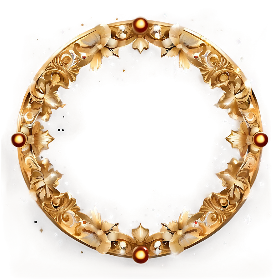 Festive Gold Plate Png 39