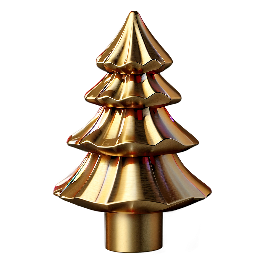 Festive Gold Tabletop Christmas Tree Png 06282024