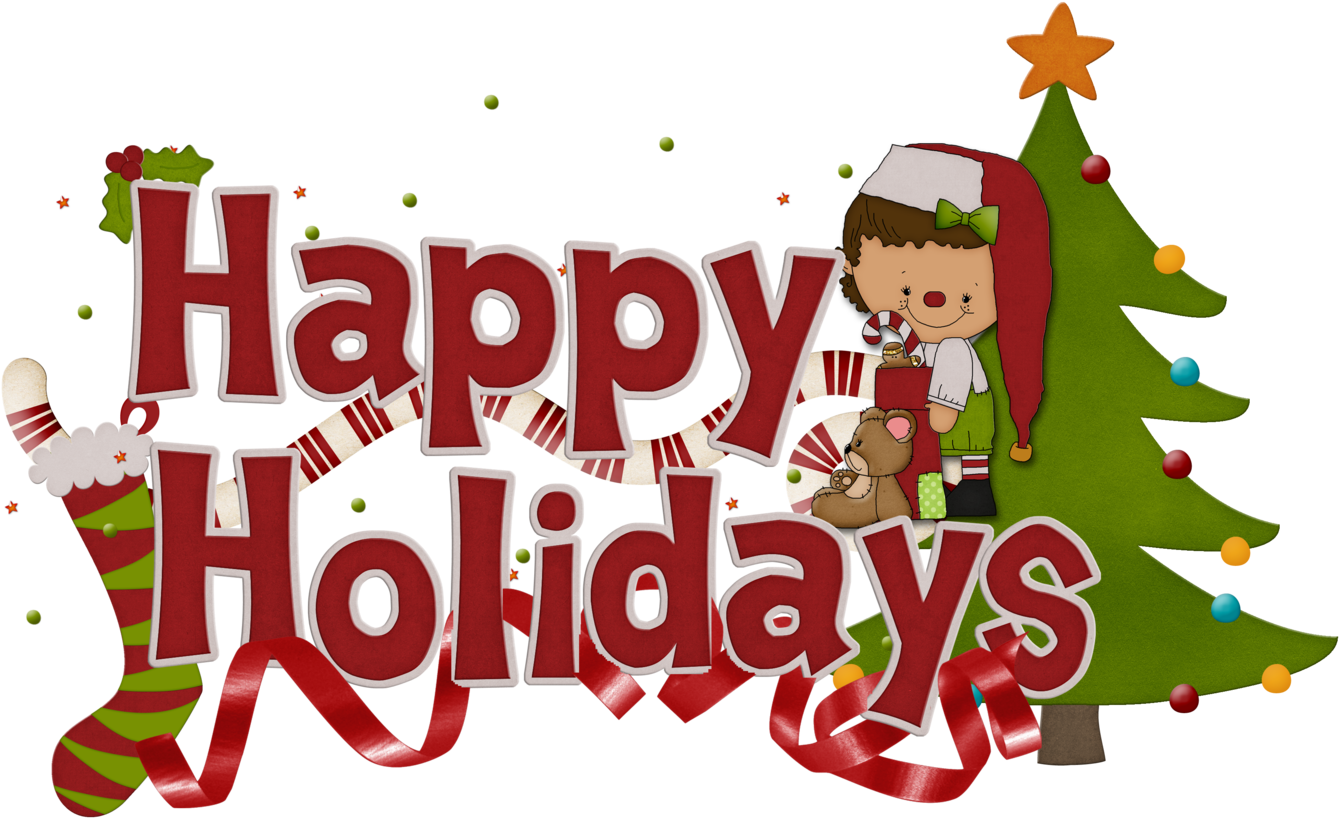 Festive Happy Holidays Clipart