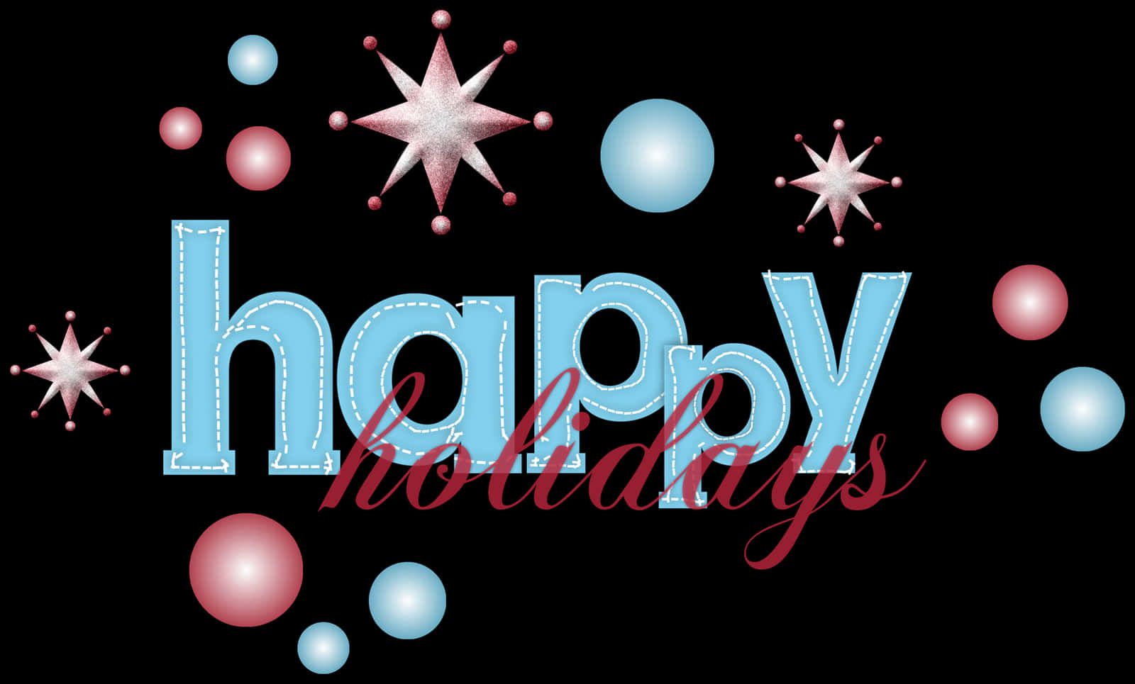 Festive Happy Holidays Greeting PNG with transparent background