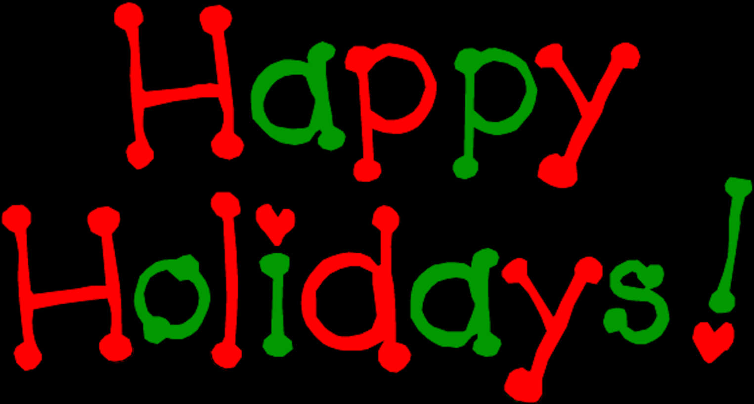 Festive Happy Holidays Greeting PNG with transparent background