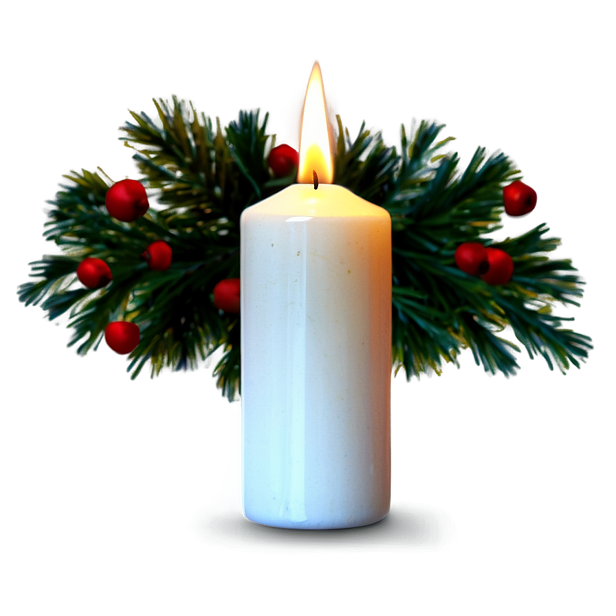 Festive Holiday Candle PNG rof7 PNG with transparent background