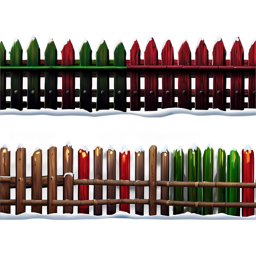 Festive Holiday Decorated Fence Png Obm