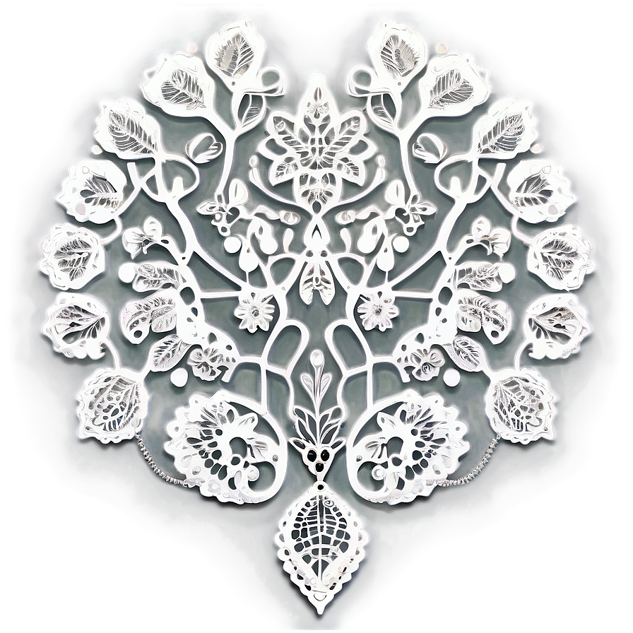 Festive Holiday Doily Png 81