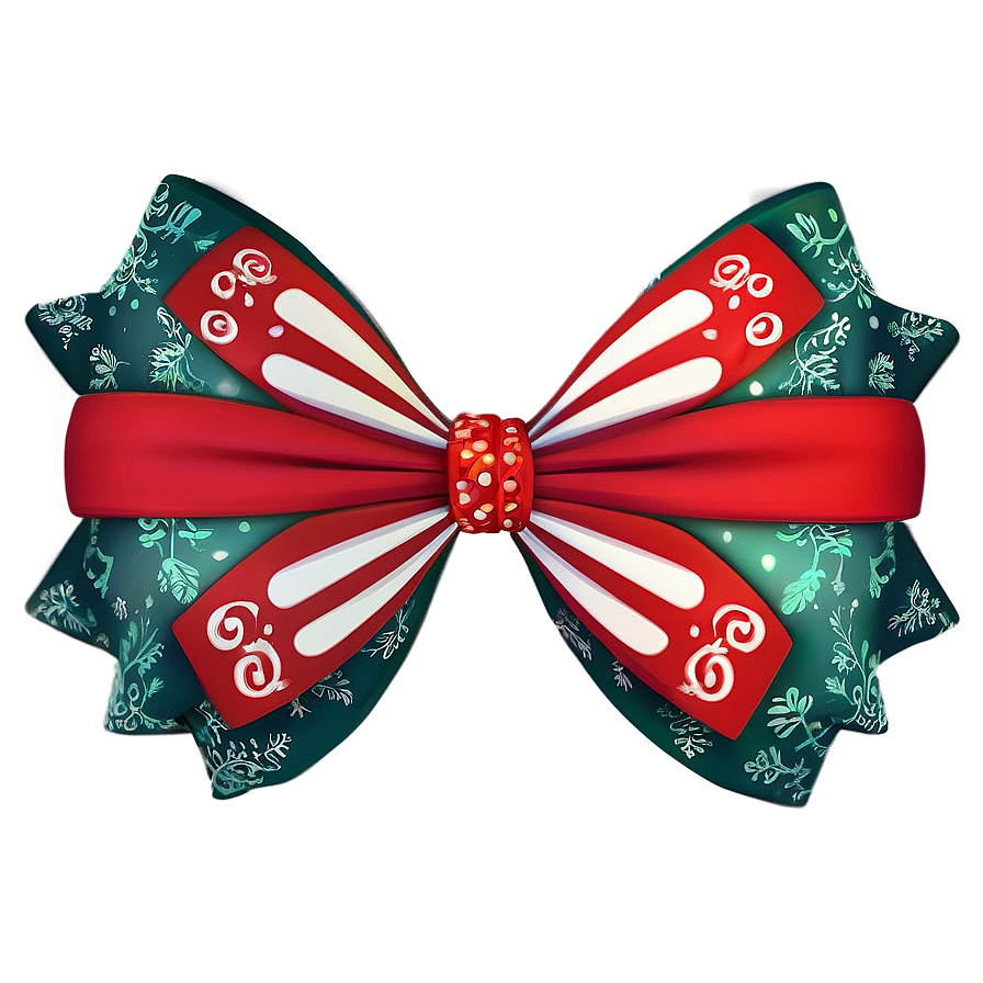 Festive Holiday Gift Bow Png 06132024