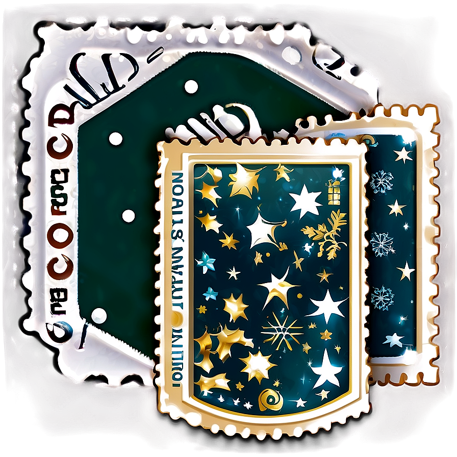 Festive Holiday Postage Stamp Png Oyy