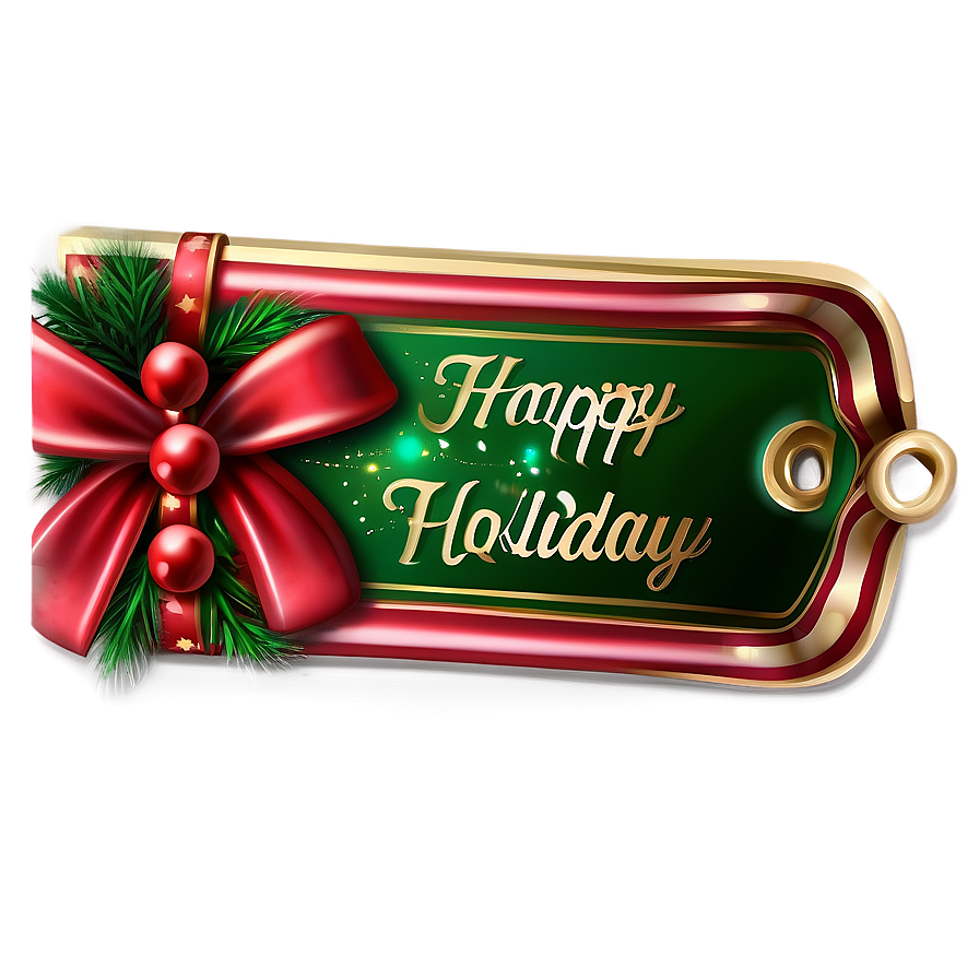 Festive Holiday Tag Png Klb