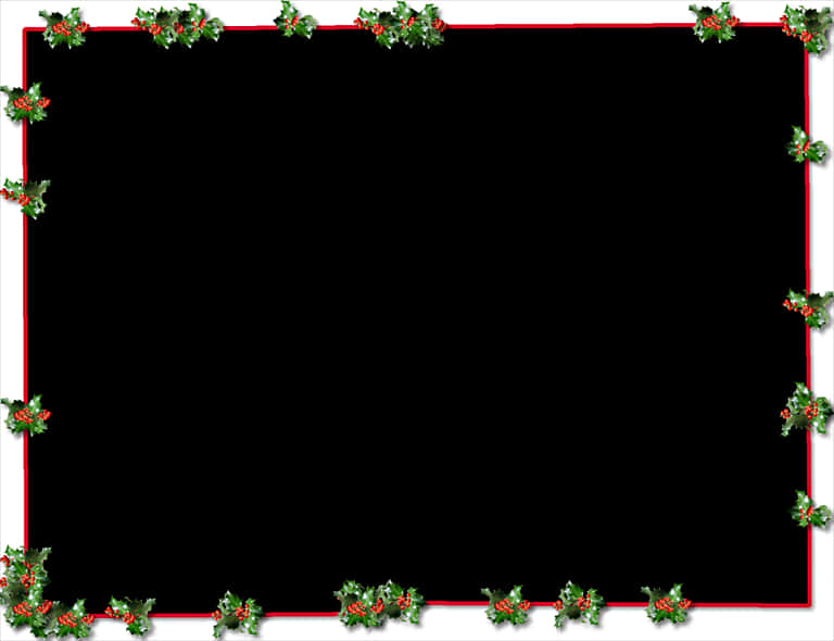 Festive Holly Christmas Border