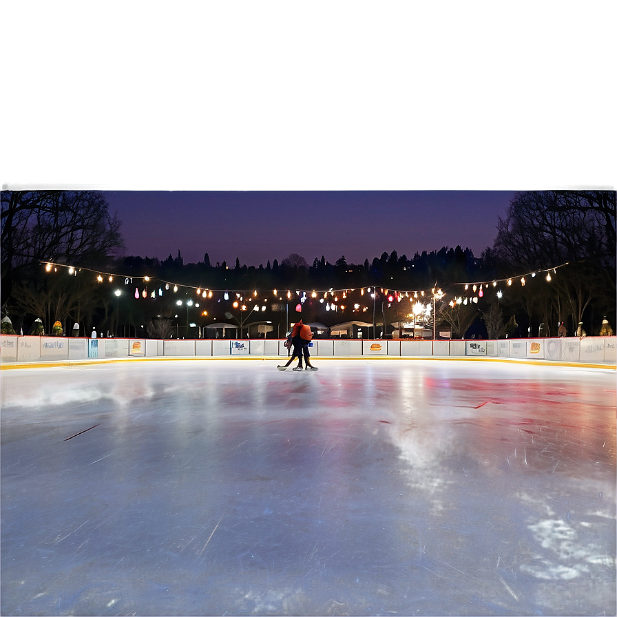 Festive Ice Rink Night Png 80