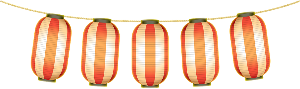 Japanese Paper Lanterns, Lantern String, Lights - Banner, HD Png Download PNG with transparent background