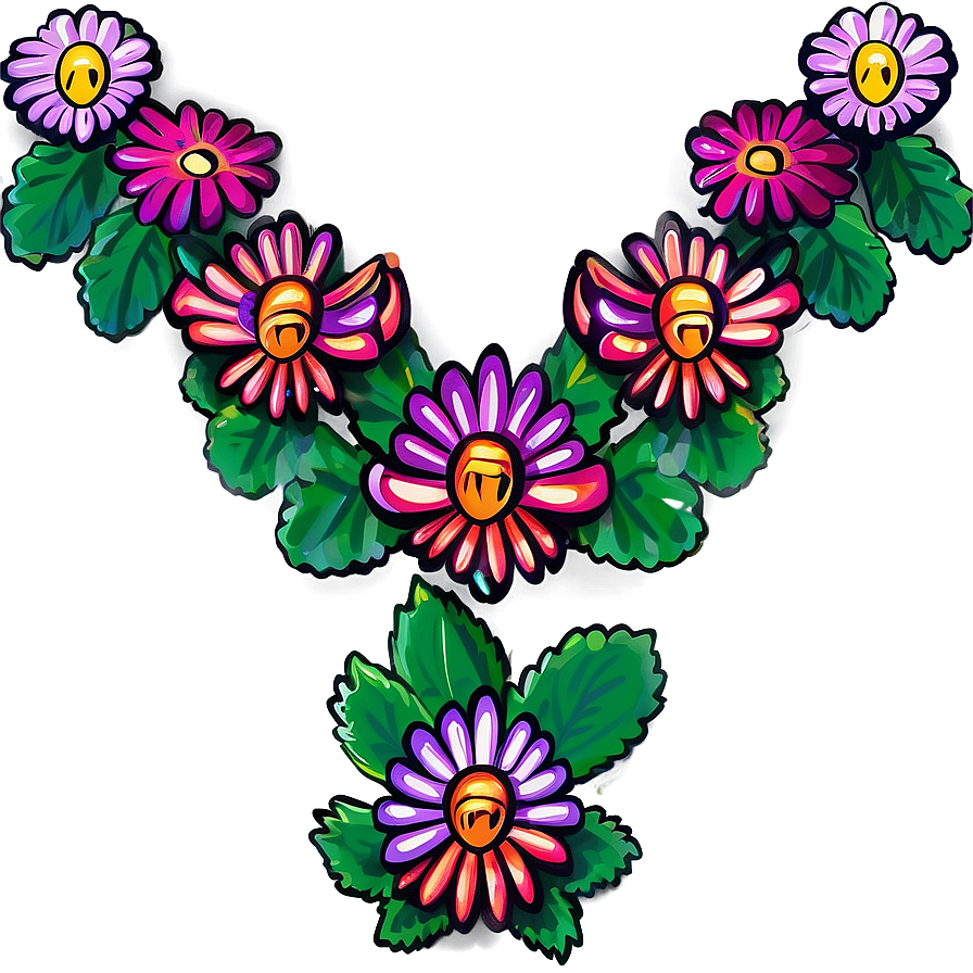 Festive Mexican Flowers Png 06202024