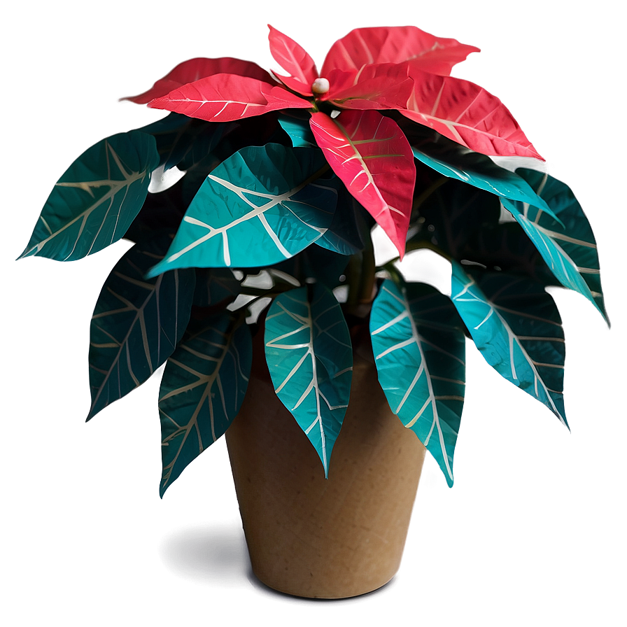 Festive Paper Poinsettia Png 06282024