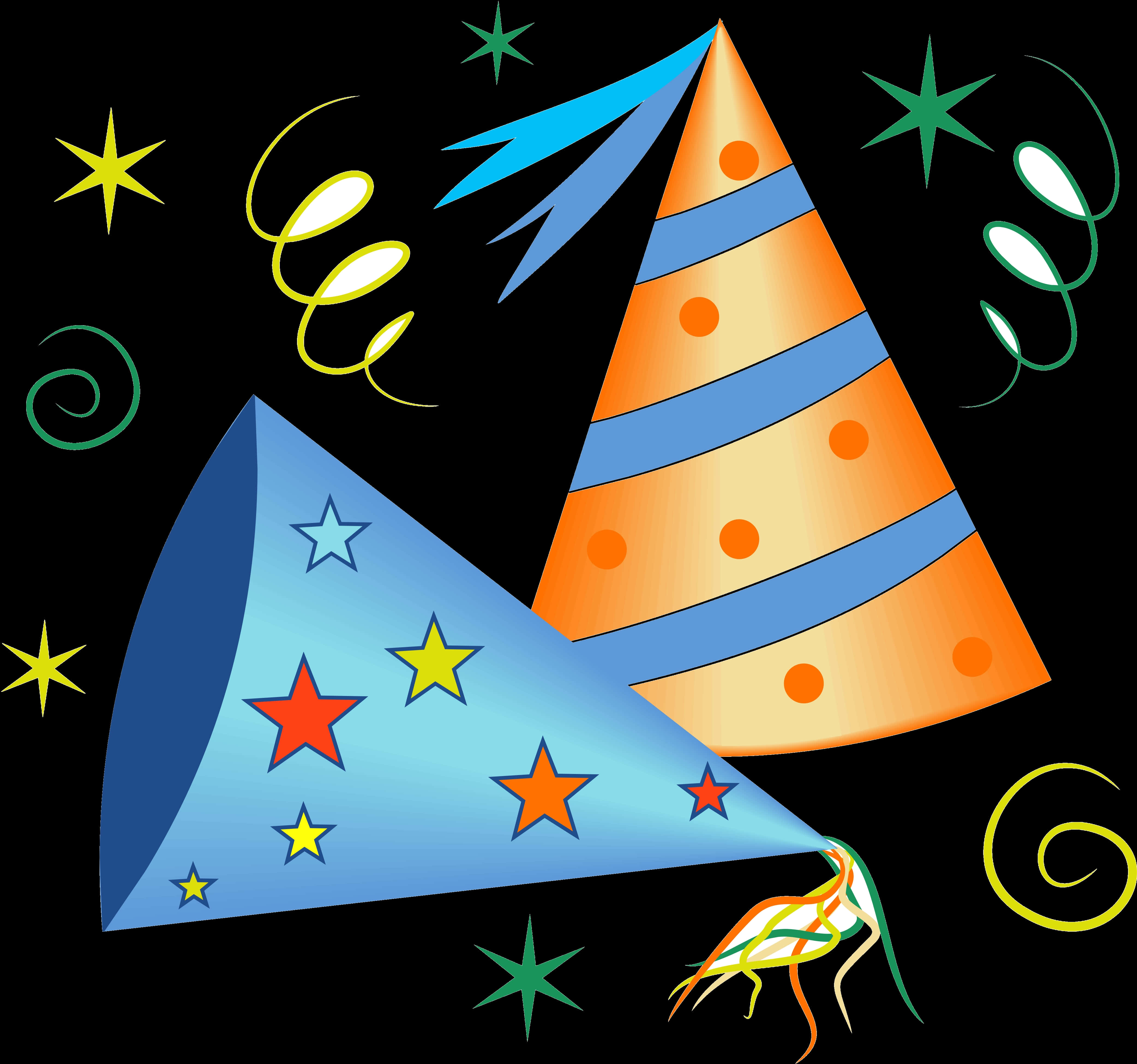 Festive Party Hats Illustration