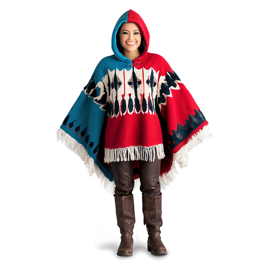 Festive Poncho Look Png 06272024