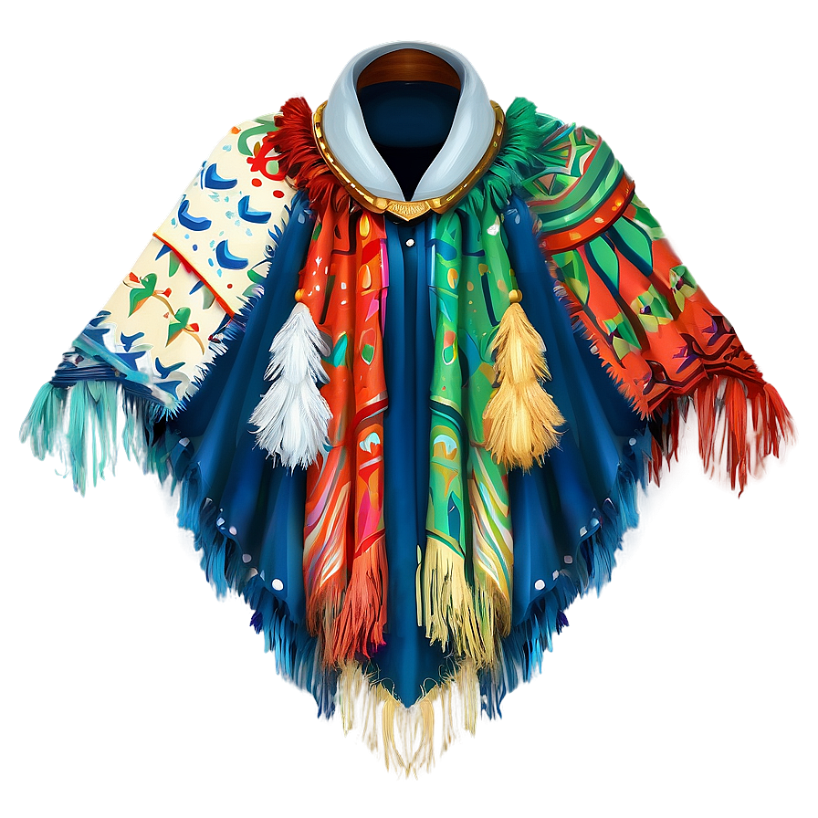 Festive Poncho Look Png Rpy29