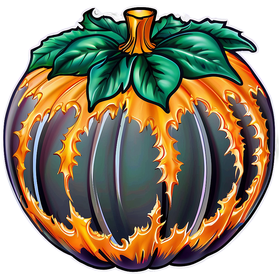 Festive Pumpkin Outline Decoration PNG 68 PNG image with a transparent background, free high-resolution download