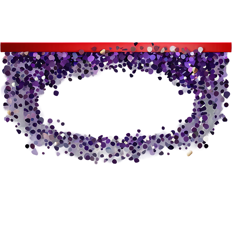 Festive Purple Confetti Border Png 06262024