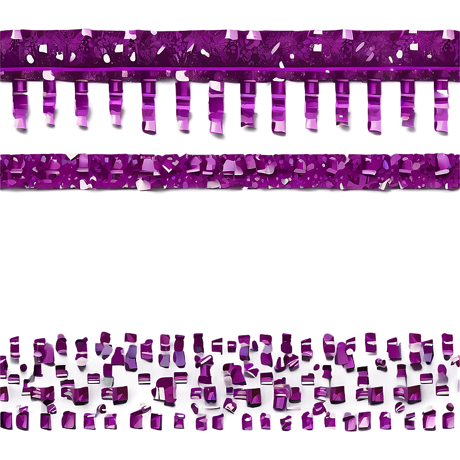 Festive Purple Confetti Border Png 40