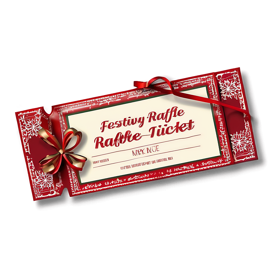 Festive Raffle Ticket Png 06262024