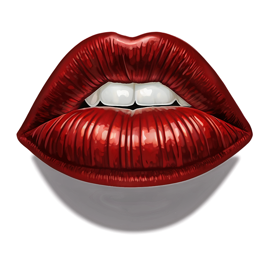 Festive Red Lips Png 06112024