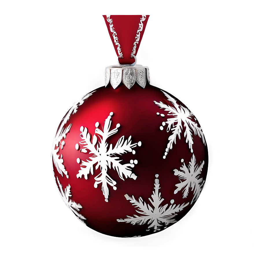 Festive Red Ornament Png 06212024