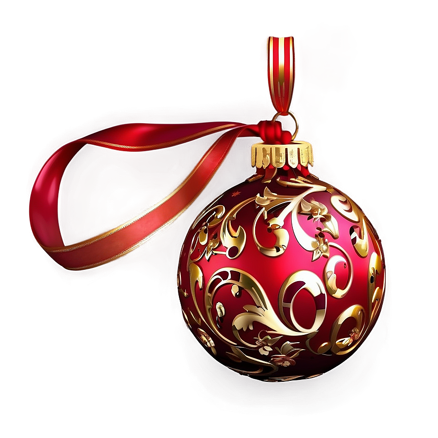 Festive Red Ornament PNG 19 PNG image with a transparent background, free high-resolution download