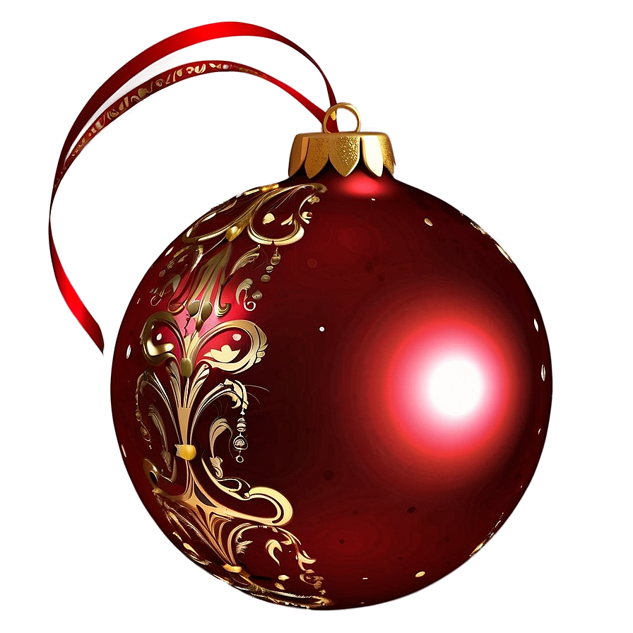 Festive Red Ornament PNG 64 PNG image with a transparent background, free high-resolution download