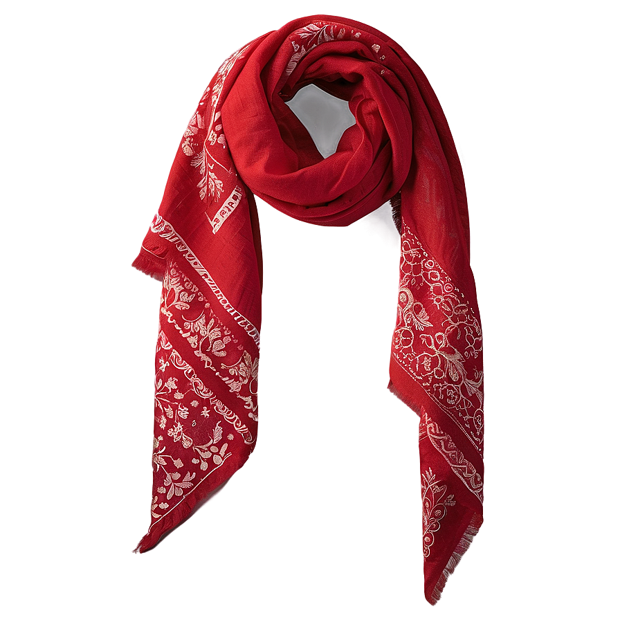 Festive Red Scarf Png 06252024