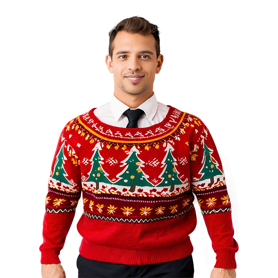 Festive Red Sweater Png 26