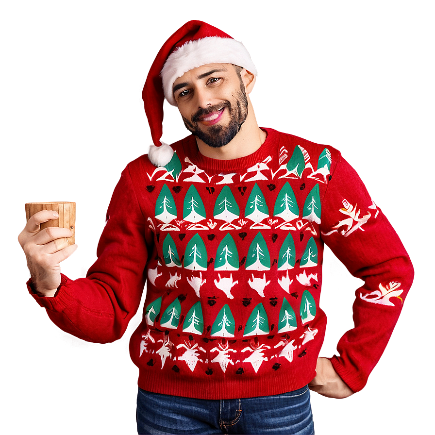 Festive Red Sweater Png Qgt