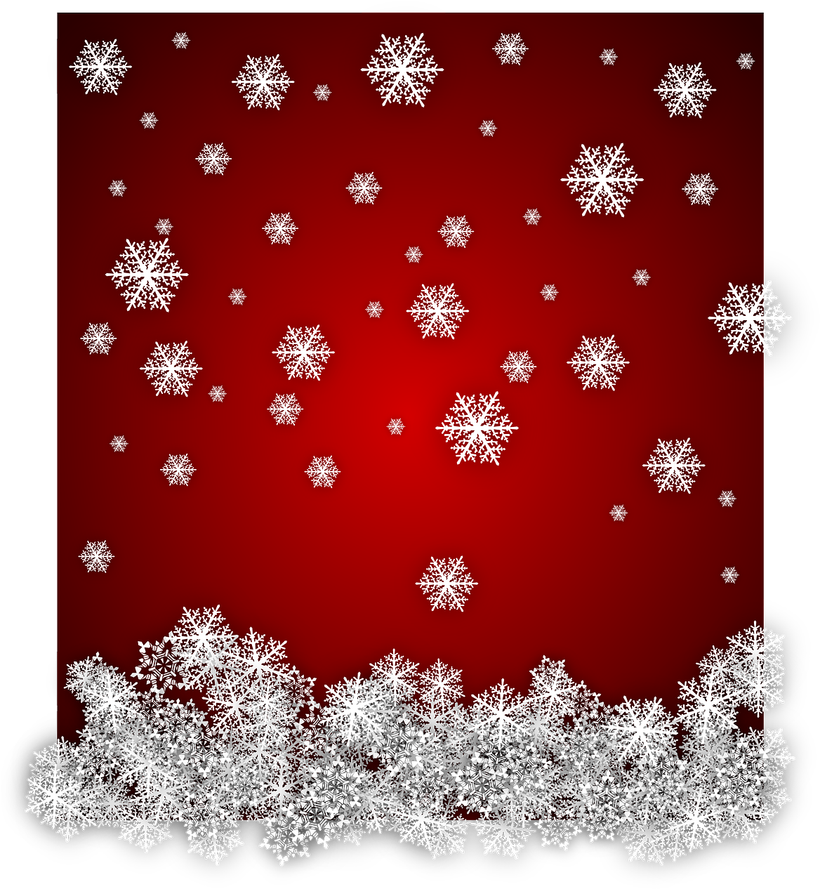 Festive Snowflake Pattern Red Background