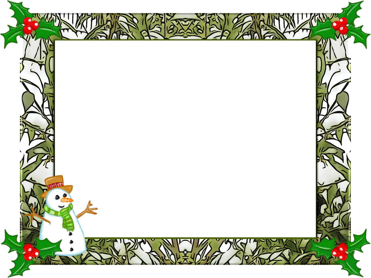 Festive Snowman Christmas Frame