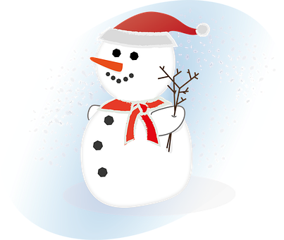 Festive Snowman Illustration PNG with transparent background