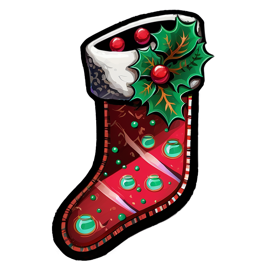 Festive Stocking Png 10