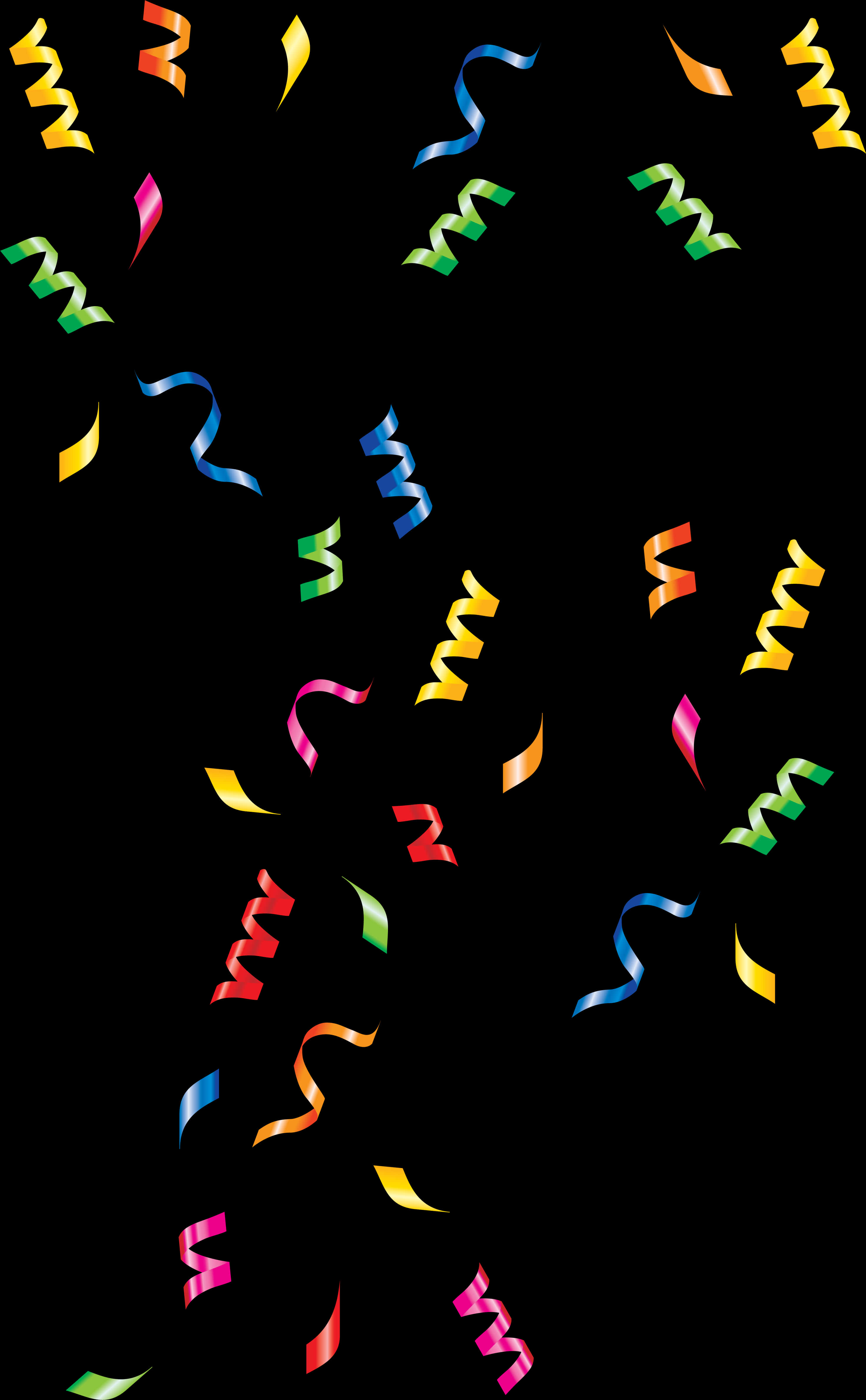 Festive_ Streamers_on_ Black_ Background