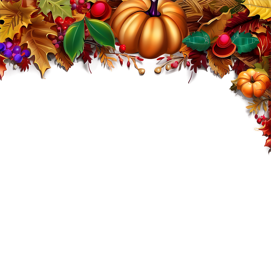 Festive Thanksgiving Border Png Skj73