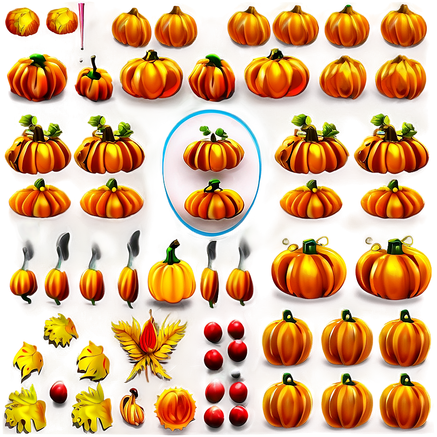 Festive Thanksgiving Pumpkin Png Rcp