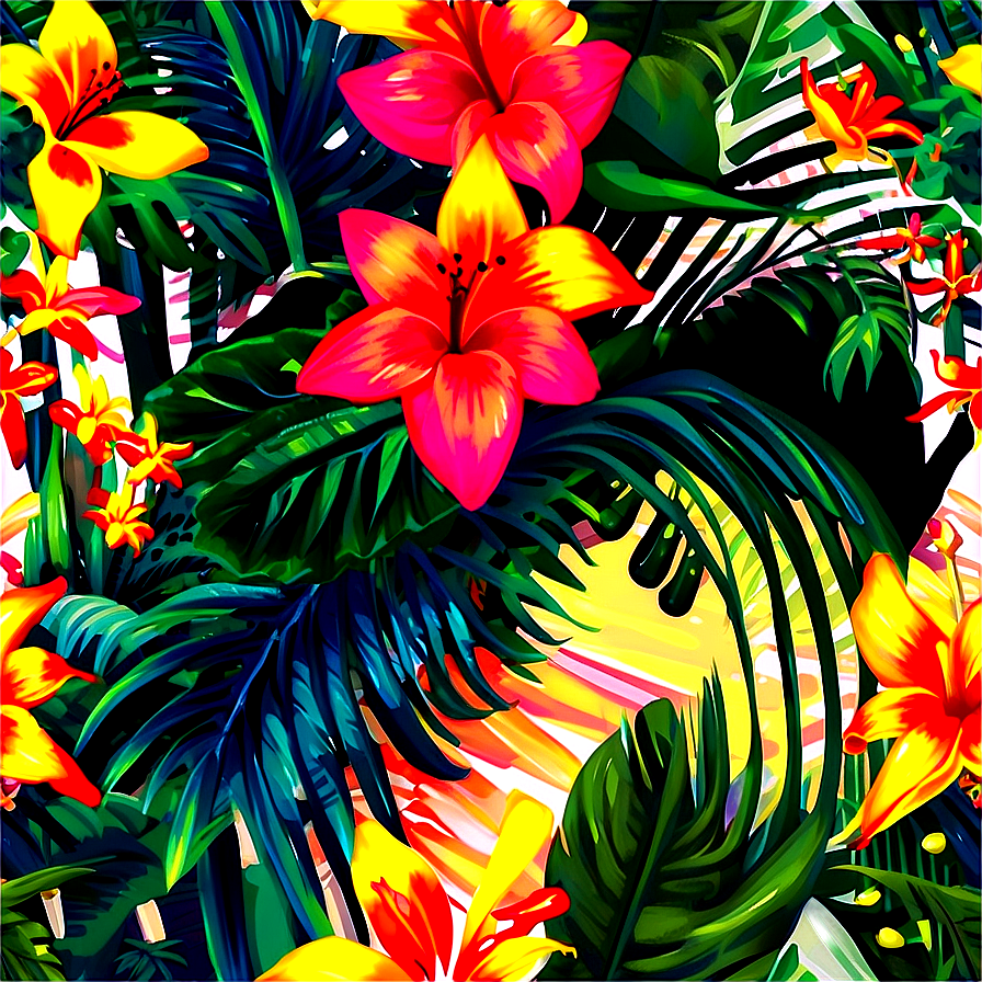 Festive Tropical Luau Png Vav