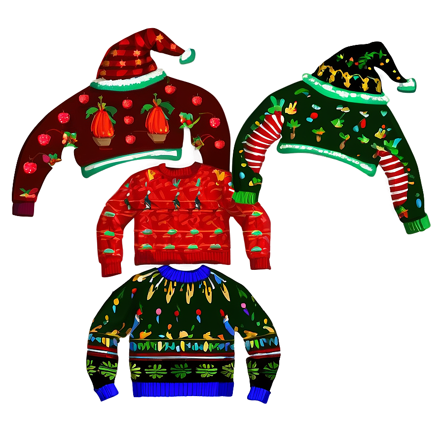 Festive Ugly Sweaters Png Bty