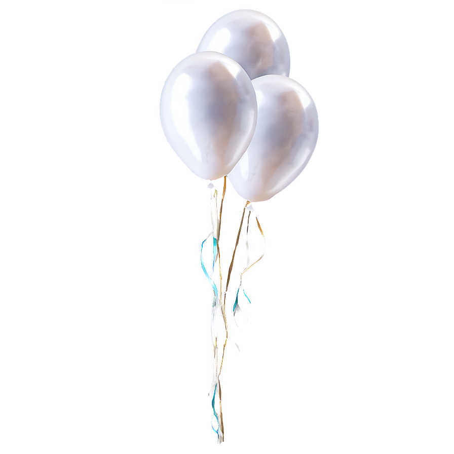 Festive White Balloons Png 5