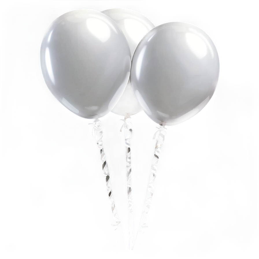 Festive White Balloons Png 93