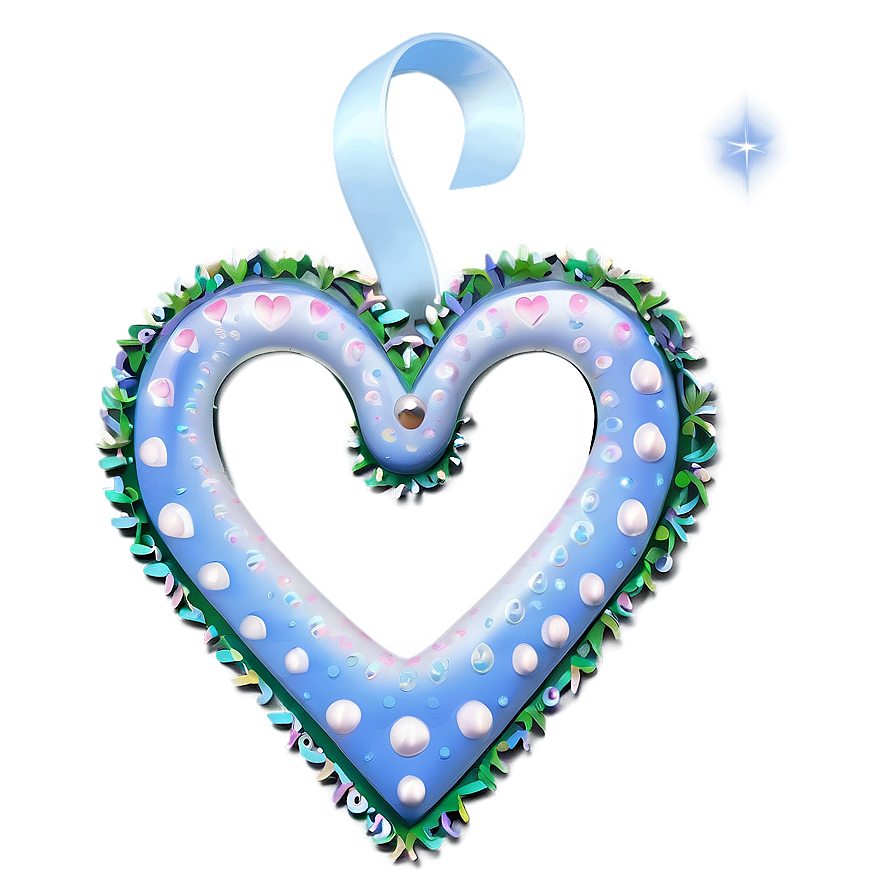 Festive White Hearts Png 74 Image