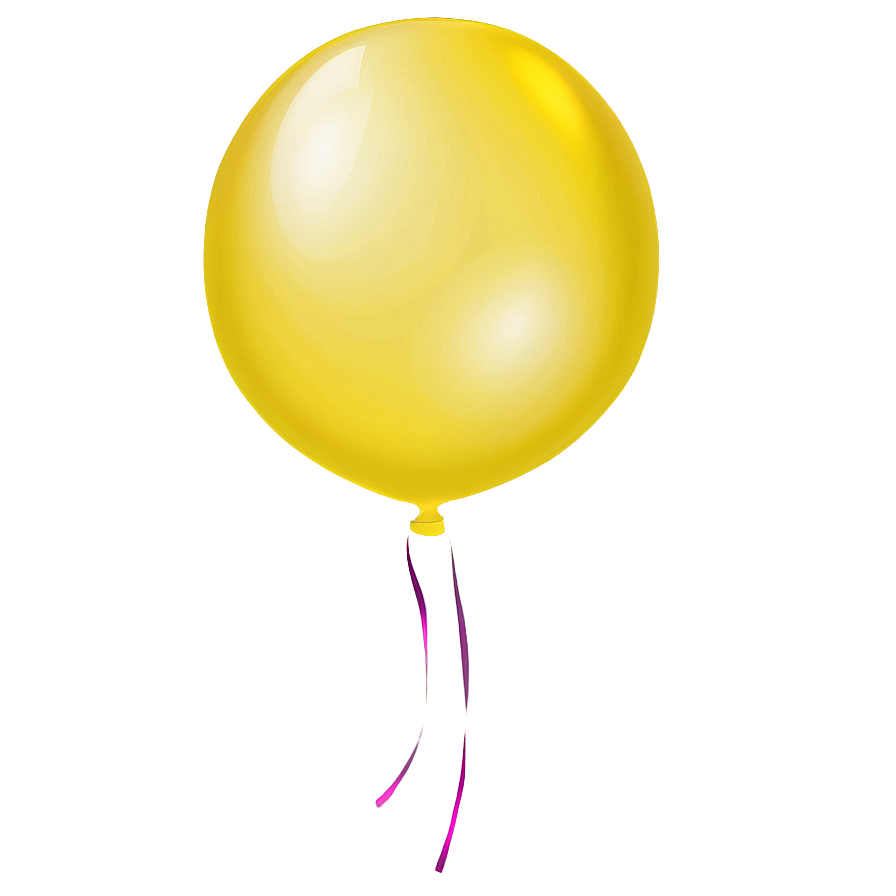 Festive Yellow Balloon Png Cas